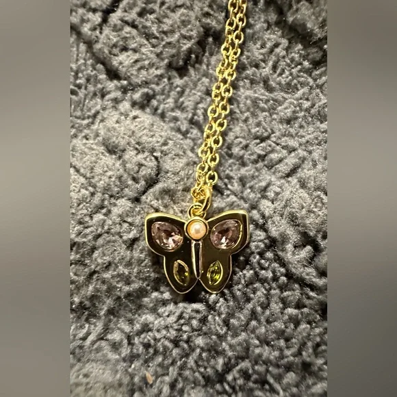 NWT COACH Butterfly Short Pendant Necklace (Multi) Necklace - Picture 5 of 7